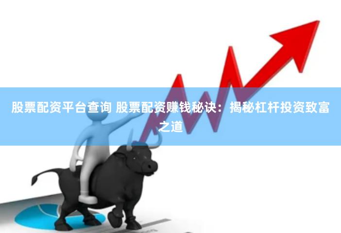 股票配资平台查询 股票配资赚钱秘诀：揭秘杠杆投资致富之道