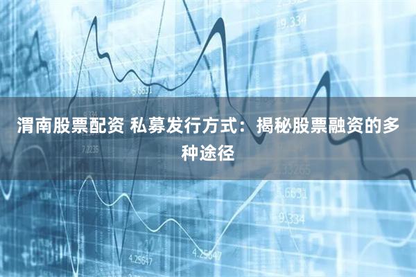 渭南股票配资 私募发行方式：揭秘股票融资的多种途径